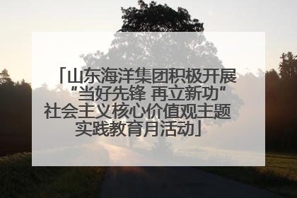 山东海洋集团积极开展“当好先锋 再立新功”社会主义核心价值观主题实践教育月活动