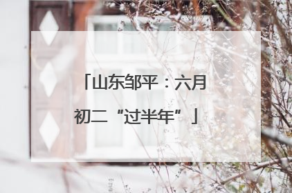 山东邹平：六月初二“过半年”