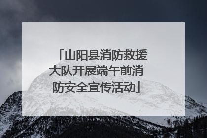 山阳县消防救援大队开展端午前消防安全宣传活动