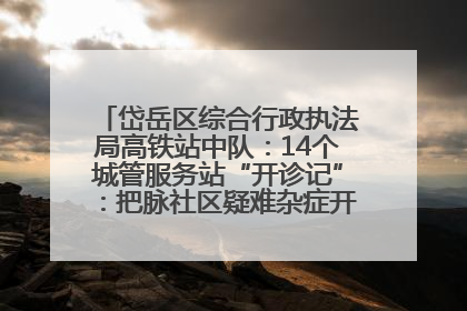 岱岳区综合行政执法局高铁站中队：14个城管服务站“开诊记”：把脉社区疑难杂症开出治理良方