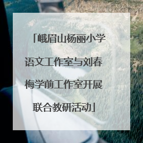 峨眉山杨丽小学语文工作室与刘春梅学前工作室开展联合教研活动