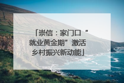 崇信：家门口“就业黄金期”激活乡村振兴新动能