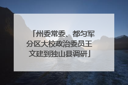 州委常委、都匀军分区大校政治委员王文建到独山县调研