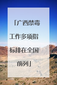 广西禁毒工作多项指标排在全国前列