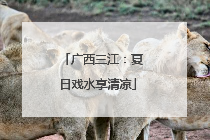 广西三江：夏日戏水享清凉