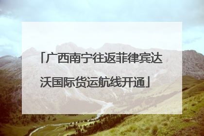 广西南宁往返菲律宾达沃国际货运航线开通