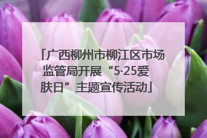 广西柳州市柳江区市场监管局开展“5·25爱肤日”主题宣传活动