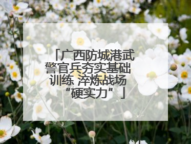广西防城港武警官兵夯实基础训练 淬炼战场“硬实力”