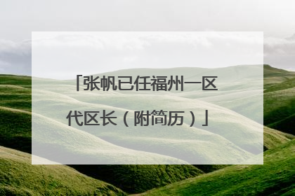张帆已任福州一区代区长（附简历）