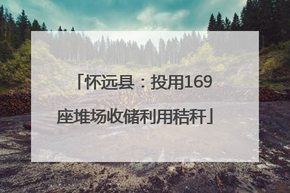 怀远县：投用169座堆场收储利用秸秆