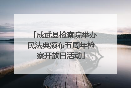 成武县检察院举办民法典颁布五周年检察开放日活动
