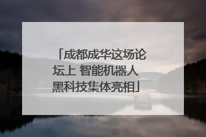 成都成华这场论坛上 智能机器人黑科技集体亮相