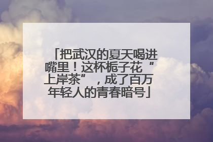 把武汉的夏天喝进嘴里！这杯栀子花“上岸茶”，成了百万年轻人的青春暗号