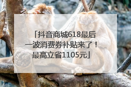 抖音商城618最后一波消费券补贴来了！最高立省1105元