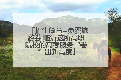 招生简章=免费旅游券 临沂这所高职院校的高考服务“卷”出新高度