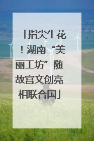指尖生花！湖南“美丽工坊”随故宫文创亮相联合国