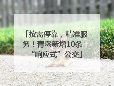 按需停靠，精准服务！青岛新增10条“响应式”公交