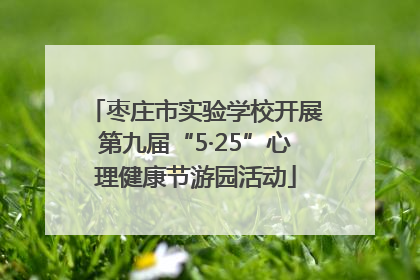 枣庄市实验学校开展第九届“5·25”心理健康节游园活动
