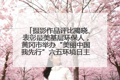 摄影作品评比揭晓、表彰最美基层环保人，黄冈市举办“美丽中国我先行”六五环境日主题宣传活动