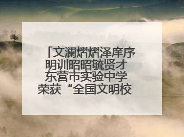 文澜熠熠泽庠序 明训昭昭毓贤才 东营市实验中学荣获“全国文明校园”称号