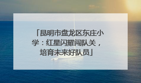 昆明市盘龙区东庄小学：红星闪耀闯队关，培育未来好队员