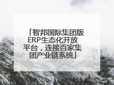 智邦国际集团版ERP生态化开放平台，连接百家集团产业链系统