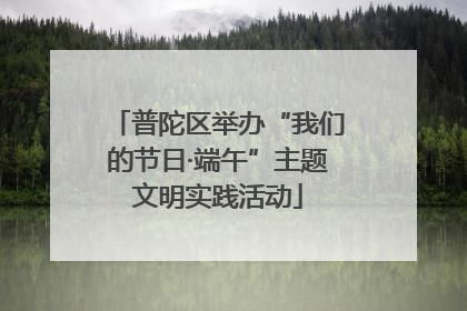 普陀区举办“我们的节日·端午”主题文明实践活动