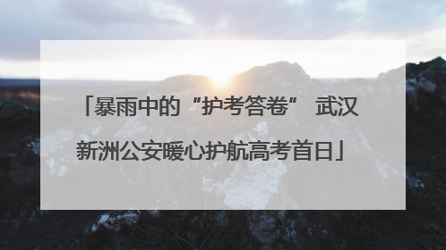 暴雨中的“护考答卷” 武汉新洲公安暖心护航高考首日