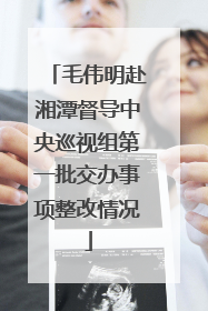 毛伟明赴湘潭督导中央巡视组第一批交办事项整改情况