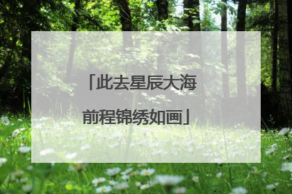 此去星辰大海 前程锦绣如画