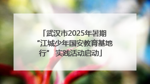 武汉市2025年暑期“江城少年国安教育基地行” 实践活动启动