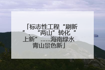 标志性工程“刷新”、“两山”转化“上新”……海南绿水青山景色新