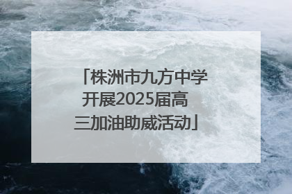 株洲市九方中学开展2025届高三加油助威活动