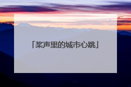 桨声里的城市心跳