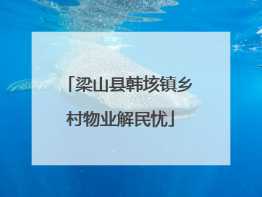 梁山县韩垓镇乡村物业解民忧