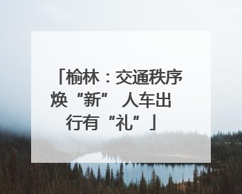 榆林：交通秩序焕“新” 人车出行有“礼”