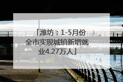潍坊：1-5月份全市实现城镇新增就业4.27万人