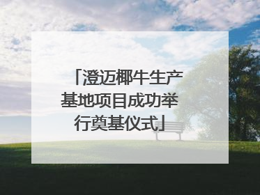 澄迈椰牛生产基地项目成功举行奠基仪式