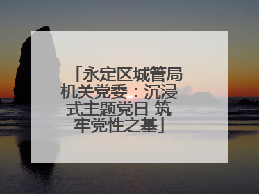 永定区城管局机关党委：沉浸式主题党日 筑牢党性之基