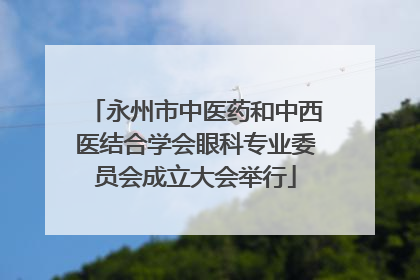 永州市中医药和中西医结合学会眼科专业委员会成立大会举行