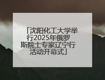 沈阳化工大学举行2025年俄罗斯院士专家辽宁行活动开幕式