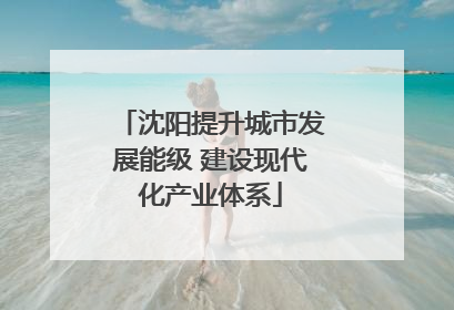 沈阳提升城市发展能级 建设现代化产业体系