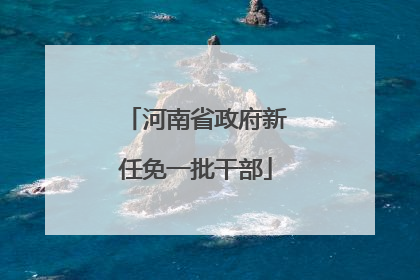 河南省政府新任免一批干部