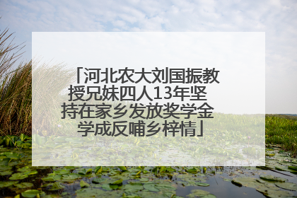 河北农大刘国振教授兄妹四人13年坚持在家乡发放奖学金 学成反哺乡梓情