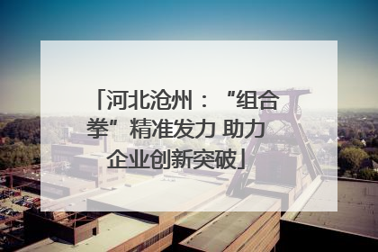 河北沧州：“组合拳”精准发力 助力企业创新突破