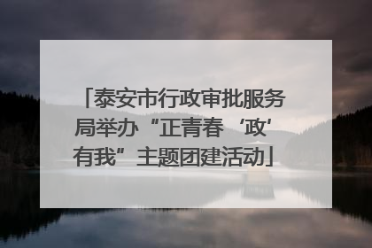 泰安市行政审批服务局举办“正青春‘政’有我”主题团建活动