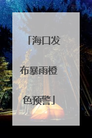 海口发布暴雨橙色预警