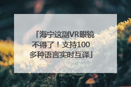 海宁这副VR眼镜不得了！支持100多种语言实时互译