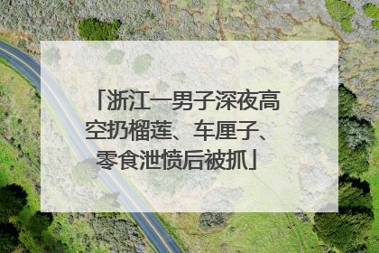 浙江一男子深夜高空扔榴莲、车厘子、零食泄愤后被抓