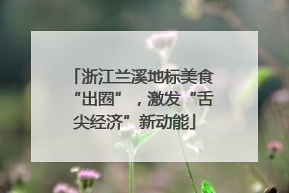 浙江兰溪地标美食“出圈”，激发“舌尖经济”新动能